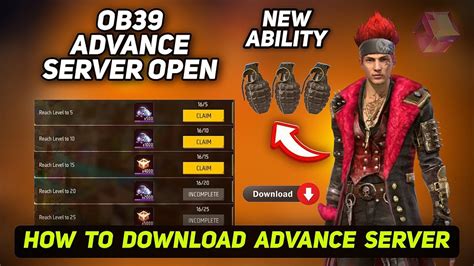 Free Fire OB39 Update Advance Server Open Now OB39 Update Full