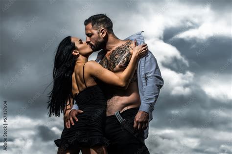 Young Sexy Couple In Love Embracing And Hugging Love Moments For