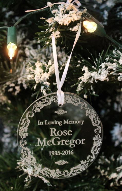 In Loving Memory Personalised Engraved Memorial Christmas Tree Etsy