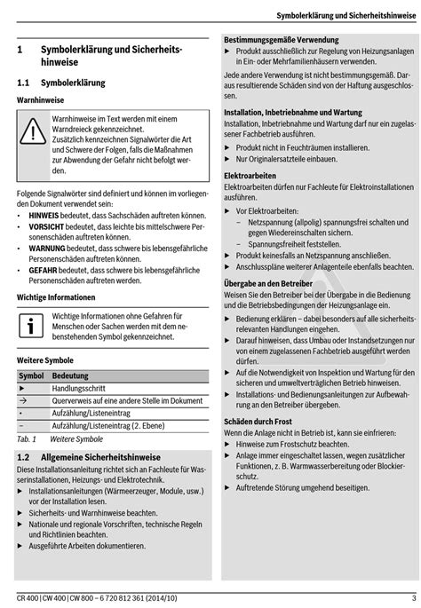 Symbolerklärung Und Sicherheitshinweise Symbolerklärung Allgemeine