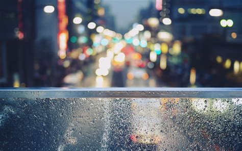 Wallpaper 2560x1600 Px Bokeh City Macro Nature Rain Water Drops