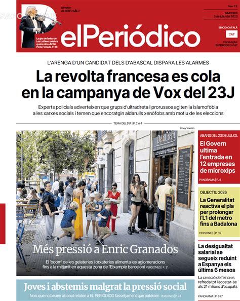 El Periódico de Català 5 jul 2023 Jornais e Revistas SAPO pt