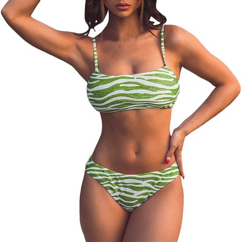 EHRWE Swimsuit Set For Women Printed Sexy Cute Split Bikini Swimsuit