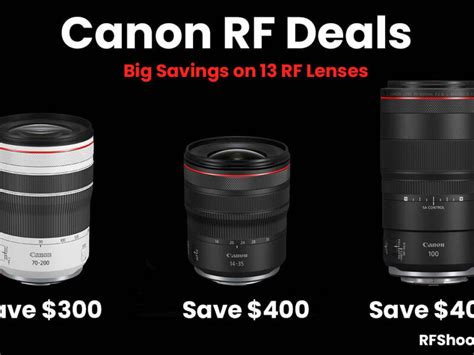 Complete List Of Canon RF RF S Lenses Latest Firmware