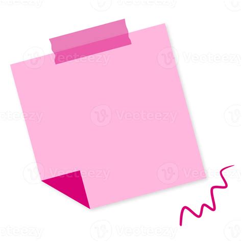 Pink Note And Sticky Tape 22220624 Png