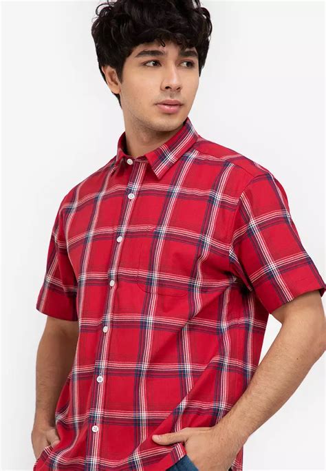 Buy Daniel Hechter Basic Short Sleeves Plaid Shirt Online Zalora