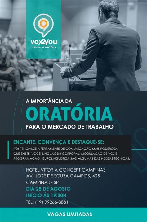 NOVA TURMA Workshop A Importância da Oratória para o Mercado de