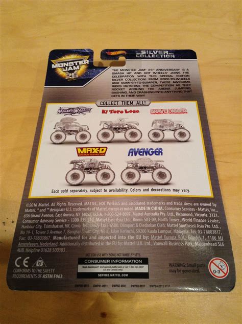 Julian S Hot Wheels Blog Grave Digger Monster Jam Truck Silver Collection