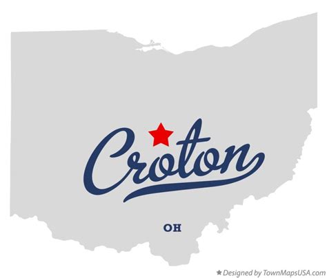 Map of Croton, OH, Ohio