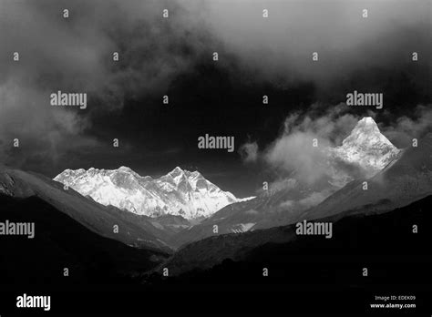 Snow Capped Ama Dablam Mountain On The Everest Base Camp Trek