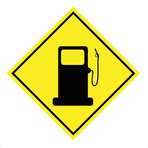 gas station road sign traffic sign 8164986 Vector Art at Vecteezy