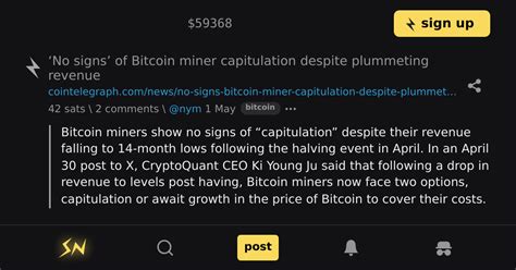 No Signs Of Bitcoin Miner Capitulation Despite Plummeting Revenue