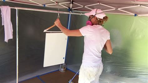 Spraying Cabinet Doors Hanging Youtube