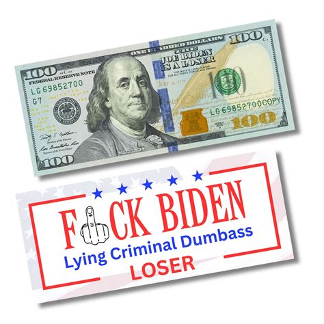 Fck Joe Biden Prank Hundred Dollar Bill Etsy