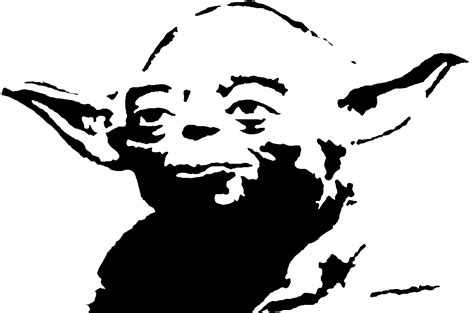 Collection of Yoda PNG Black And White. | PlusPNG