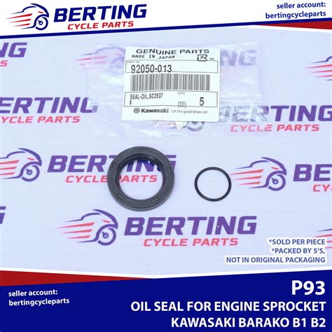 Oil Seal Engine Sprocket Shaft With Oring Kawasaki Barako B B Genuine