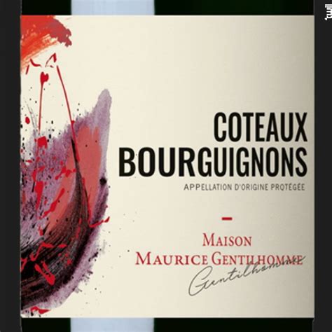 Achat Vin Coteaux Bourguignons Rouge Maison Maurice Gentilhomme