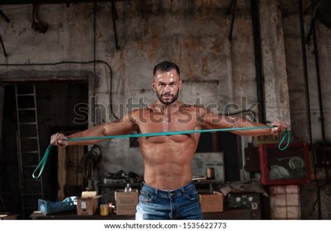 Muscled Half Naked Man Work Old Stock Photo Shutterstock