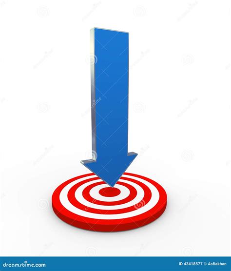 3d Arrow Hitting Target Stock Illustration Illustration Of Idea 43418577