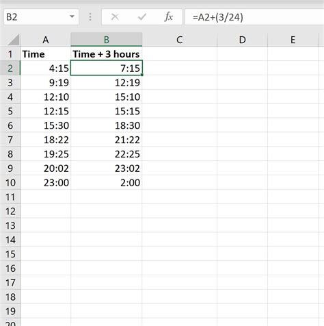 How To Add And Subtract Hours From Time In Excel