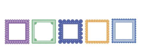 Papel Picado Frames Traditional Mexican Style Cut Vector Image