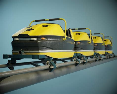 Roller Coaster Cart Pbr Game Ready D Model By Yuribarinov