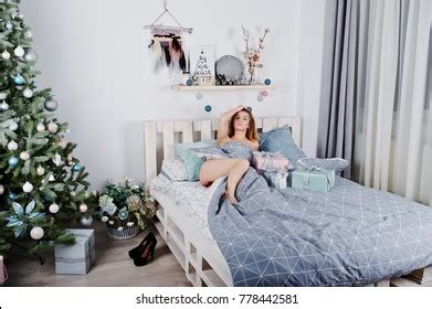 Sexy Naked Blonde Model On Bed Stock Photo Shutterstock