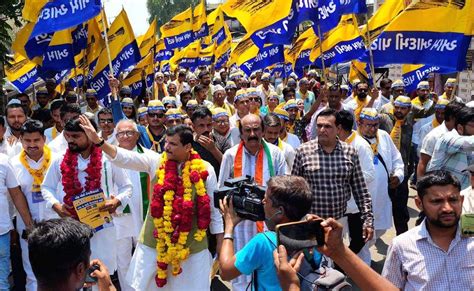 AAP Leader Sanjay Singh Campaigns In Support Of Party Candidate Chaitar