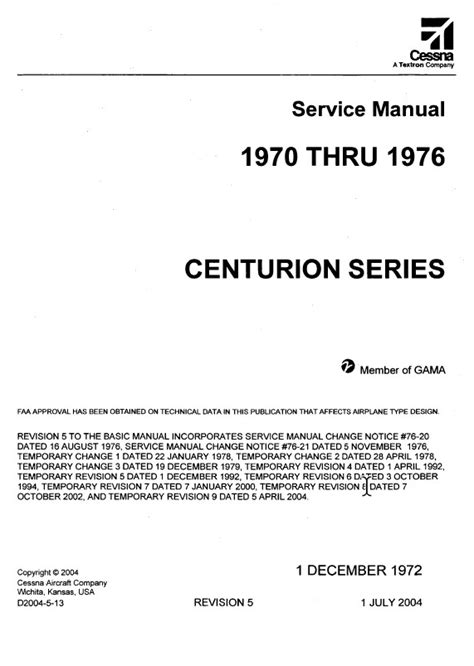 Cessna Centurion Series Service Manual Thru Helicopter