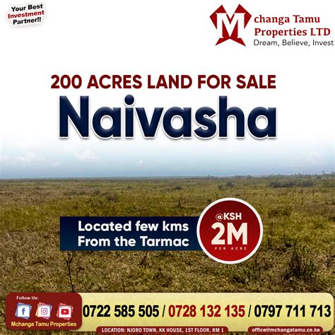 200 Acres Naivasha Mchanga Tamu Properties Ltd