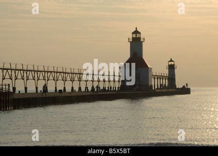 St. Joseph Michigan Lighthouse. North Pier outer lighthouse in St ...