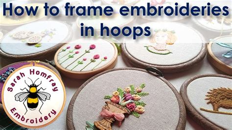 How To Frame Embroidery Work Or Cross Stitch In Embroidery Hoops Back