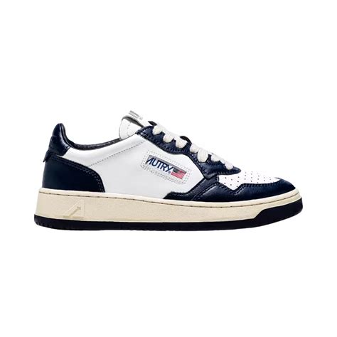 Jual Autry Autry Medalist Low Top Sneakers Leather Two Tone White Navy