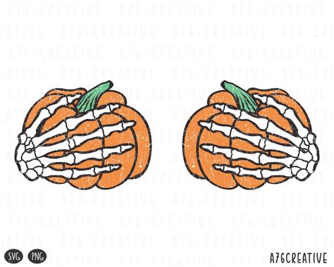 Skeleton Boob Hand Pumpkin Png Svg Boob Hand Png Pumpkin Boob Hand