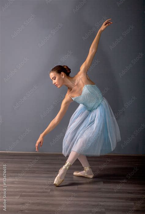 young ballerina in ballet pose classical dance Stock Photo | Adobe Stock