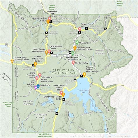 Yellowstone National Park Map - GIS Geography