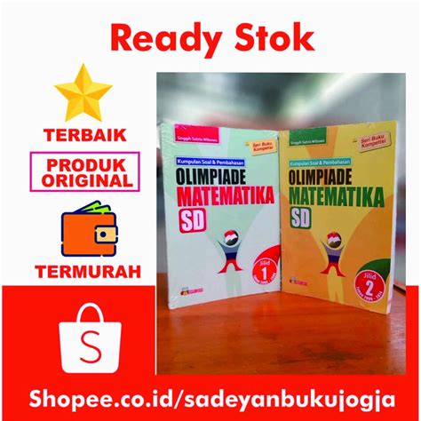 Jual Kumpulan Soal And Pembahasan Olimpiade Matematika Sd Jilid 1 Dan 2