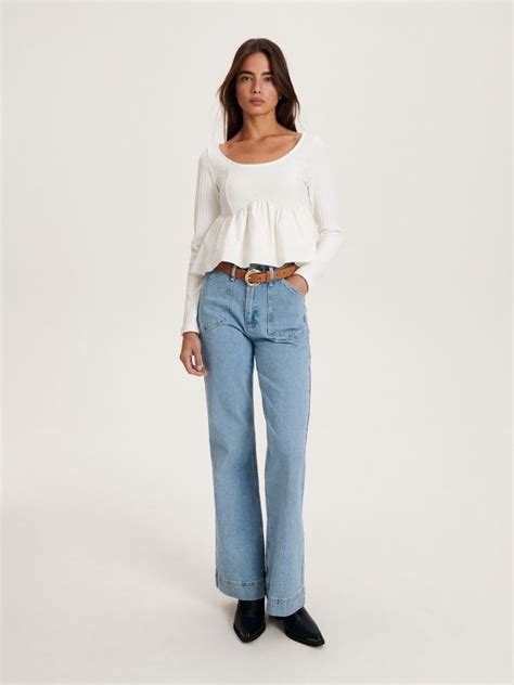 Chemisier à basque Couleur nude RESERVED 9946B 02X