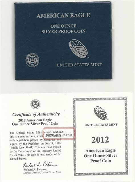 2012 $1 American Silver Eagle Proof " Proof