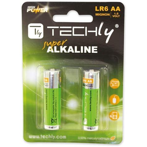 Blister Batterie High Power Aa Stilo Alcaline Lr V Techly