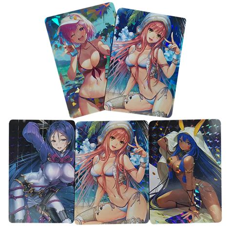 Stks Set Anime Personages Sexy Meisje Bikini Diy Refraction Flash