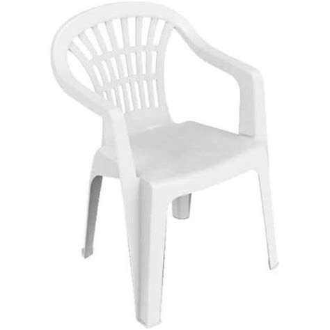 Fauteuil Monobloc Lyra En Plastique Blanc Cdiscount Jardin