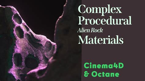 Cinema 4d Tutorial Procedural Alien Rock Materials Octane Youtube