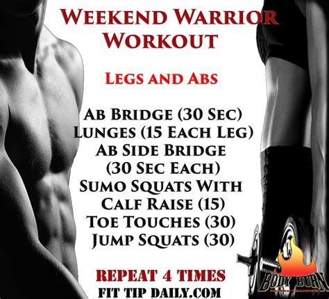 Weekend Workout Routine Bring Out Your Inner Warrior Fit Tip Daily