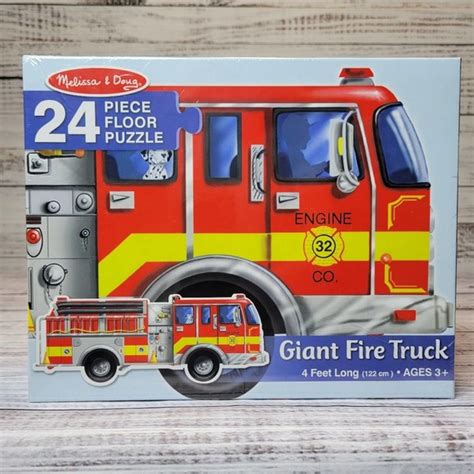 Melissa Doug Toys Melissa Doug Giant Fire Truck Piece Floor