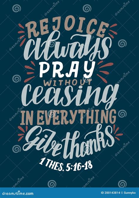 Hand Lettering With Bible Verse Rejoice Always Pray Without Ceasing