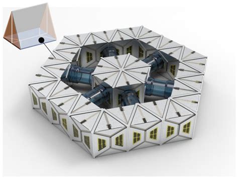 ORIGAMI INSPIRED SPACE CAPSULE A ORIGAMI ACCORDION BOX DESIGNED BY