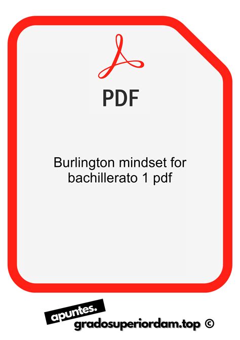 Burlington Mindset For Bachillerato 1 Pdf MundoApuntes