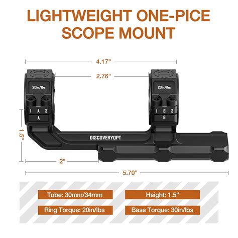 DISCOVERYOPT Multi-Compatible Cantilever Scope Mounts | One-Piece 0MOA