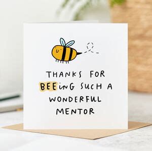 Thank You Card Beeing A Wonderful Mentor By Arrow Gift Co